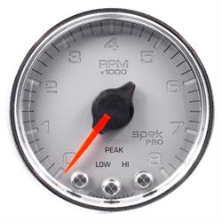 Auto Meter P33421 Spek-Pro Tachometer, 2-1/16, 0-8,000 RPM, Domed Lens