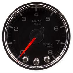 Auto Meter P33431 Spek-Pro Tachometer, 2-1/16, 0-8,000 RPM, Domed Lens
