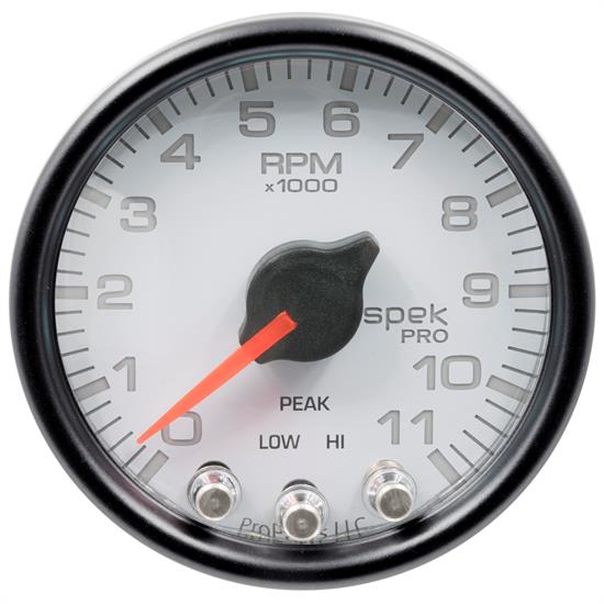 Auto Meter P33612 Spek-Pro Tachometer, 2-1/16, 0-11,000 RPM, Domed Lens