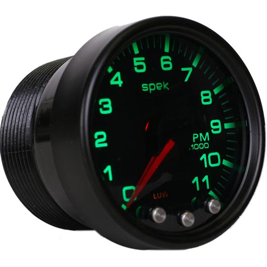 Auto Meter P33652 Spek-Pro Tachometer, 2-1/16, 0-11,000 RPM, Domed Lens