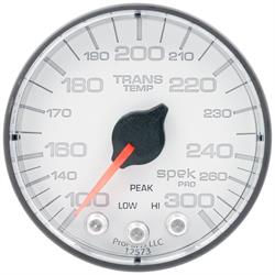 AutoMeter P342128 Spek-Pro Trans Temp Gauge,2-1/16,100-300,Flat