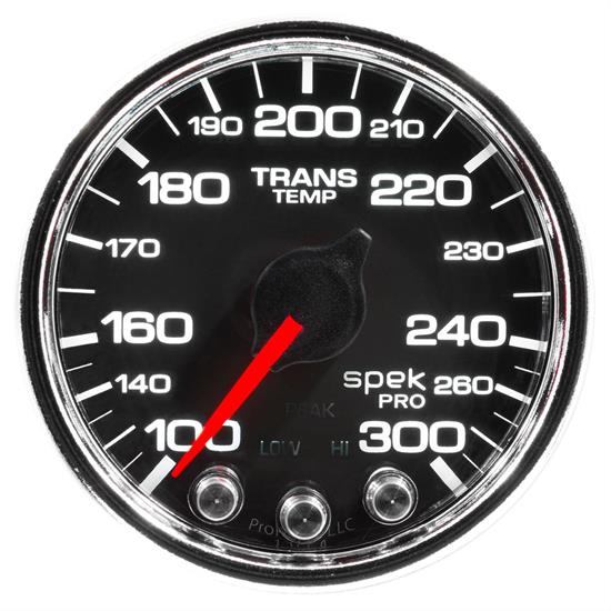 AutoMeter P34231 Spek-Pro Trans Temp Gauge,2-1/16,100-300,Domed