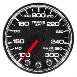 AutoMeter P34231 Spek-Pro Trans Temp Gauge,2-1/16,100-300,Domed