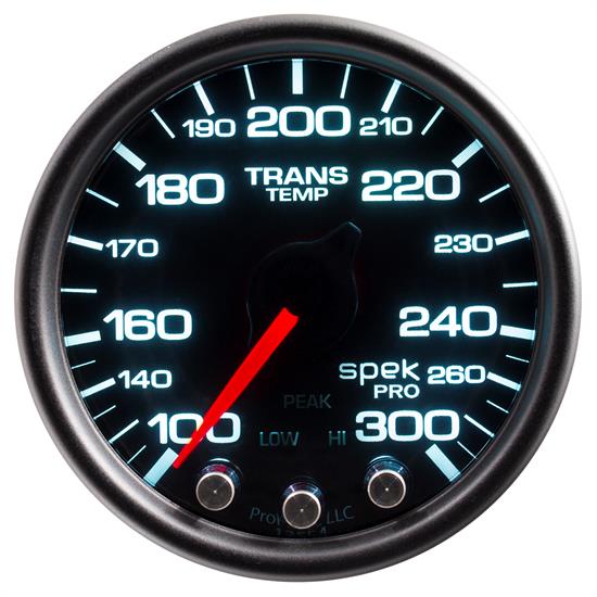 Auto Meter P34252 Spek-Pro Trans Temp Gauge, 2-1/16, 100-300 Deg., Domed