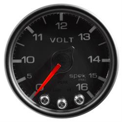 Auto Meter P34432 Spek-Pro Voltmeter, 2-1/16, 0-16V, Domed Lens