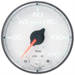 Auto Meter P345128 Spek-Pro Water Press. Gauge, 2-1/16, 0-120 PSI, Flat