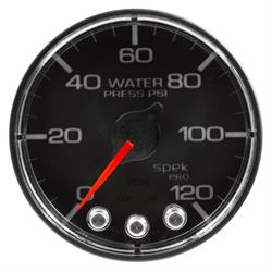 Auto Meter P345318 Spek-Pro Water Press. Gauge, 2-1/16, 0-120 PSI, Flat