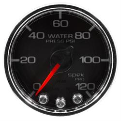 Auto Meter P34531 Spek-Pro Water Press. Gauge, 2-1/16, 0-120 PSI, Domed