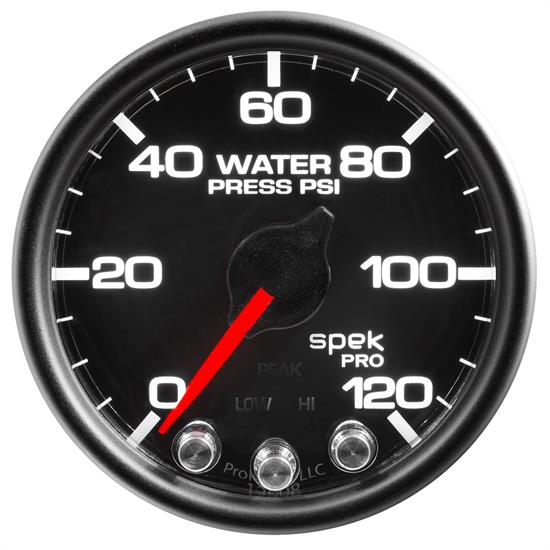 Auto Meter P34532 Spek-Pro Water Press. Gauge, 2-1/16, 0-120 PSI, Domed
