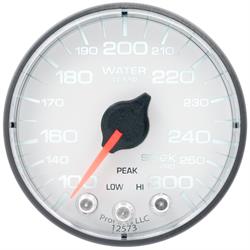 Auto Meter P346128 Spek-Pro Water Temp Gauge, 2-1/16, 100-300 Deg., Flat