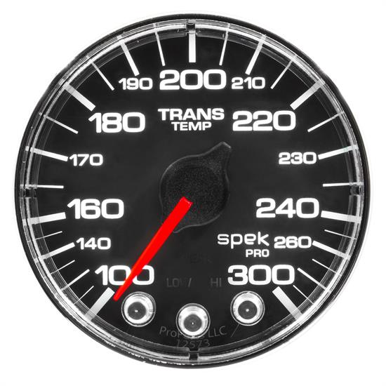 Auto Meter P346318 Spek-Pro Water Temp Gauge, 2-1/16, 100-300 Deg., Flat