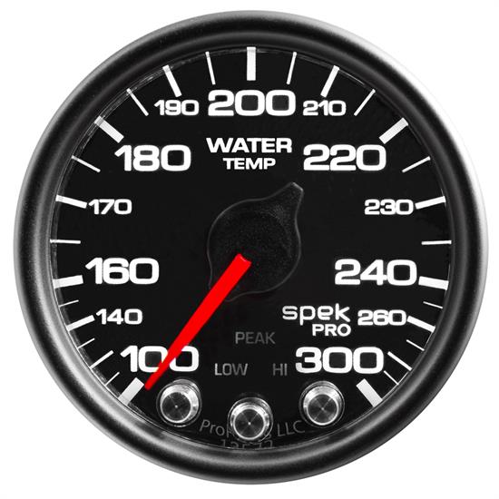 Auto Meter P34632 Spek-Pro Water Temp Gauge, 2-1/16, 100-300 Deg., Domed