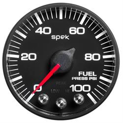 AutoMeter P514328 Spek-Pro Fuel Press. Gauge,2-1/16,0-100,Flat