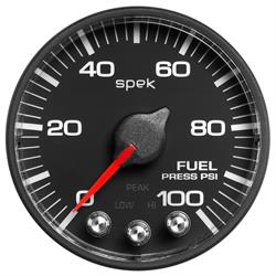 Auto Meter P514328 Spek-Pro Fuel Pressure Gauge, 2-1/16, 0-100 PSI, Flat