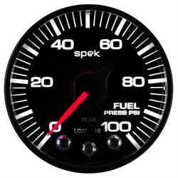 Auto Meter P514328 Spek-Pro Fuel Pressure Gauge, 2-1/16, 0-100 PSI, Flat