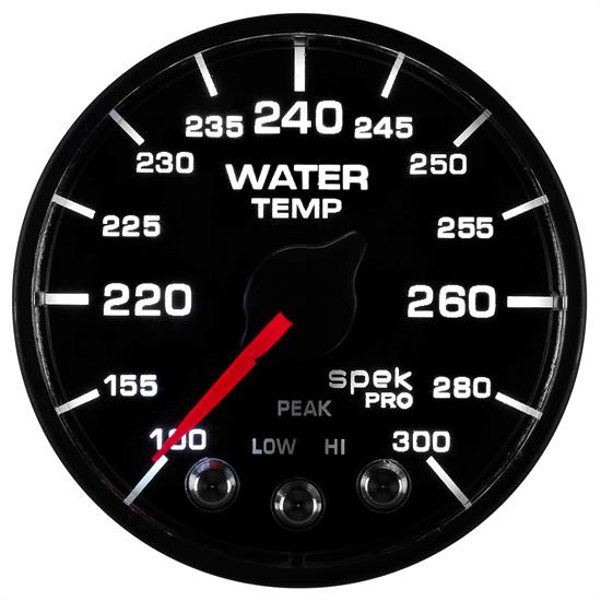 Auto Meter P546328-N2 Spek-Pro Water Temp Gauge, 2-1/16, 100-300 Deg.
