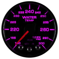 Auto Meter P546328-N2 Spek-Pro Water Temp Gauge, 2-1/16, 100-300 Deg.