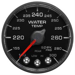 Auto Meter P546328-N2 Spek-Pro Water Temp Gauge, 2-1/16, 100-300 Deg.