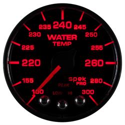 Auto Meter P546328-N2 Spek-Pro Water Temp Gauge, 2-1/16, 100-300 Deg.