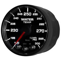 Auto Meter P546328-N3 Spek-Pro Water Temp Gauge, 2-1/16, 100-300 Deg.
