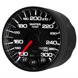 Auto Meter P546328 Spek-Pro Water Temp Gauge, 2-1/16, 100-300 Deg., Flat