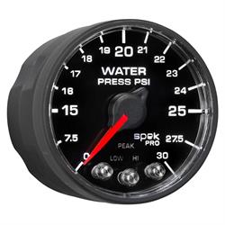 Auto Meter P550328-N1 Spek-Pro Water Press. Gauge, 2-1/16, 0-30 PSI,