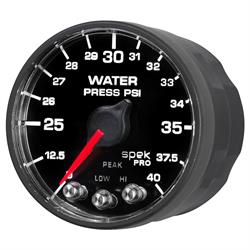 Auto Meter P551328-N1 Spek-Pro Water Press. Gauge, 2-1/16, 0-40 PSI,