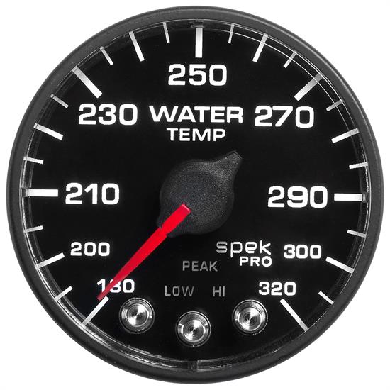 Auto Meter P552328-N1 Spek-Pro Water Temp Gauge, 2-1/16, 180-320 Deg.