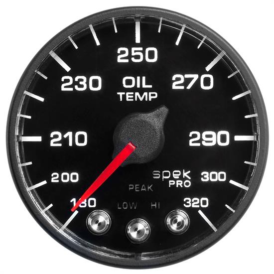 Auto Meter P553328-N1 Spek-Pro Oil Temp Gauge, 2-1/16, 180-320 Deg.