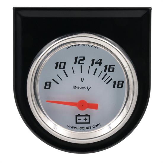 Equus E5268 5000 Series 2 Inch Volt Gauge w/Panel, 18V