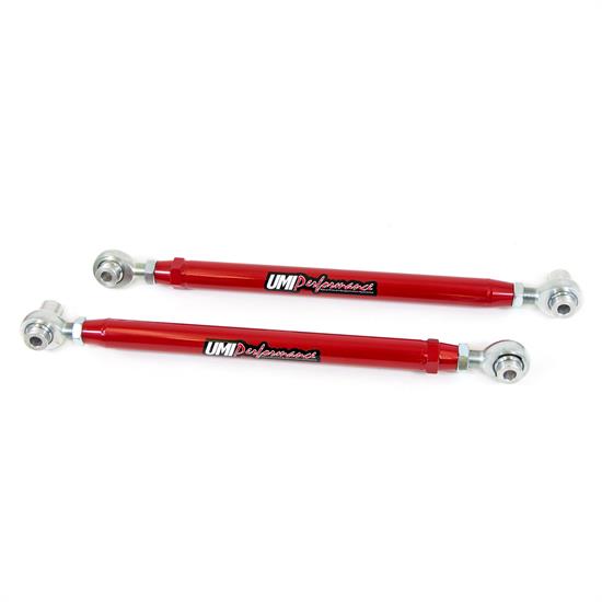 UMI 1037CM-R 05-14 Mustang Double Adj. Lower Arms, Chromoly, Red