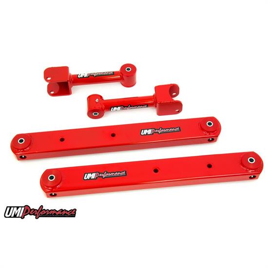 UMI 302116-R 78-88 G-Body Rear Control Arms, Boxed Lowers, Red