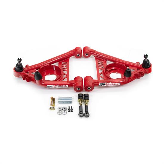 UMI 3031-R 82-92 F-Body Tubular Front Lower A-Arms, Poly, Red