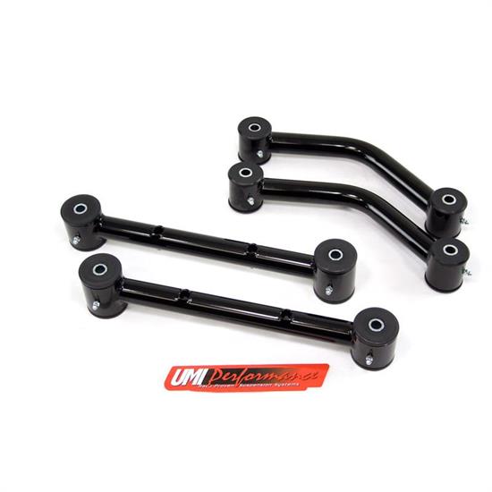 UMI 501518-B 71-75 H-Body Upper & Lower Control Arm Kit, Black