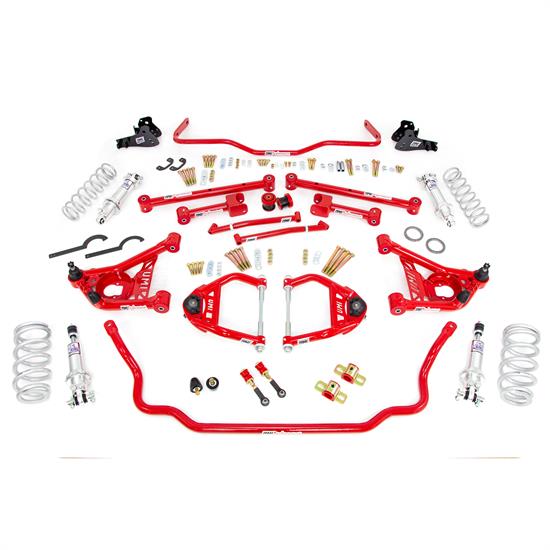 UMI ABF804-2-R 68-72 A-Body Stage 2 Kit, Coilovers, 550lb, Red