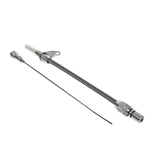 B&M 22165 Alum Braided Trans Dip Stick, Fits GM TH350 Trans