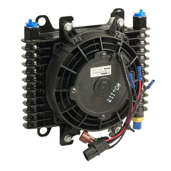 B&M 70298 Oil Cooler, Medium Hi Tek Cooling System w/Fan, 350 CFM