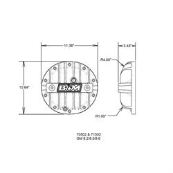 B&M 70502 Cast Alum Differential Cover for GM 8.2", 8.5", & 8.6"