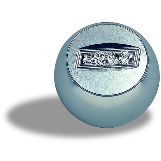 B&M 80534 Billet Quicksilver Knob with B&M Logo