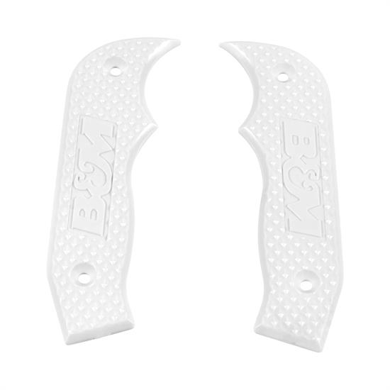 B&M 81205 Shifter Accessory, White Magnum Grip Side Plates