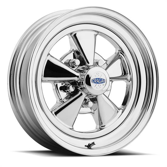 Cragar 1425857402B Series 08/61 S/S Wheel, 14x7 Inch, 5x4.0
