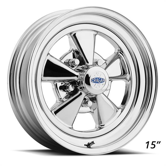 Cragar 61C585042 Series 61C S/S Wheel, 15x8 Inch, 5x5.0 Inch BP