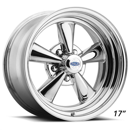Cragar 61C793445 Series 61C S/S Wheel, 17x9 Inch, 5x4.75 Inch BP