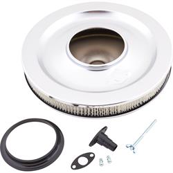 Chrome Deep Dish Performance Air Cleaner, 14 x 2 Inch, 4 Barrel Carb.