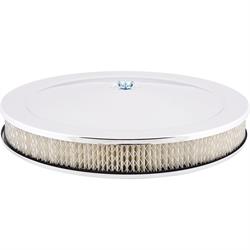 Chrome Deep Dish Performance Air Cleaner, 14 x 2 Inch, 4 Barrel Carb.