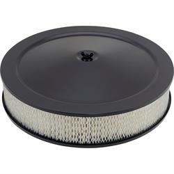 Universal Black 14 Inch Round Air Cleaner Set, 3 Inch Tall