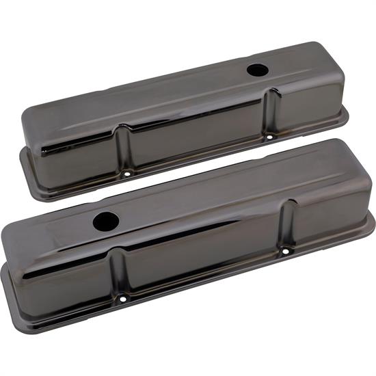 CFR Performance HZ-9215-BC SBC Tall Valve Covers, Black Chrome