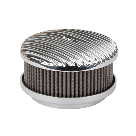 OTB Gear 4450 Full Fin Air Cleaner, Straight Base, Polished