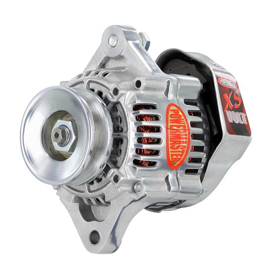 Powermaster 28164 Denso Style Race Alternator, 75A, Polished, XS