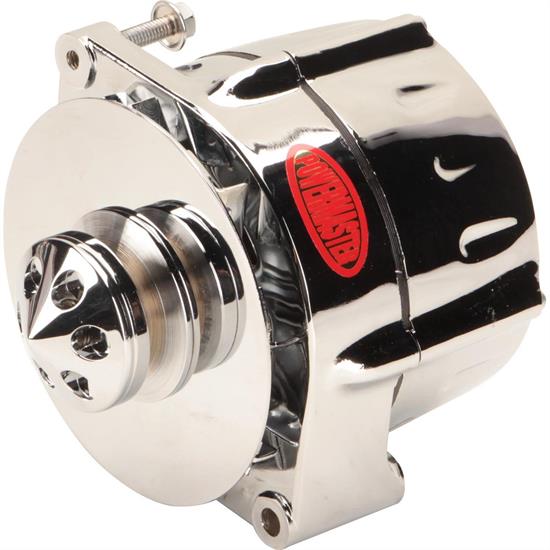 Powermaster 37295 Smooth-Look Chrome Alternator, 140 Amp, GM 12SI